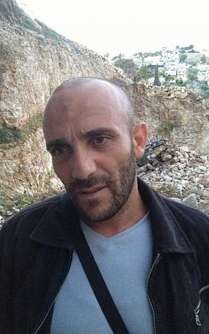 Silwan resident Khaled Zir photo credit: Elhanan Miller/Times of Israel