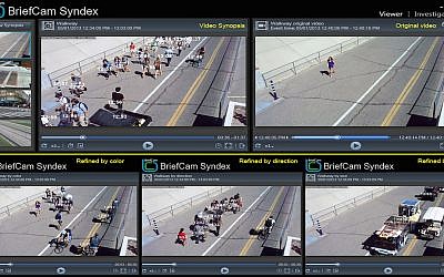 View of a BriefCam control panel interface (Photo credit: Courtesy)