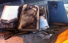 The Tel Aviv International Synagogue is vandalized in protest of the 'Jewish state' bill on November 30, 2014. (photo credit: Courtesy)