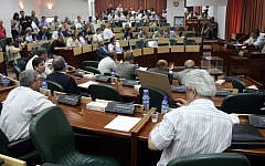 Illustrative: Palestinian lawmakers attend an emergency session at the Palestinan Legislative Council in the West Bank city of Ramallah, July 11, 2007 (Ahmad Gharabli/Flash90)