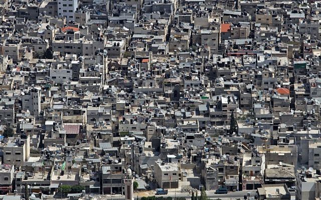 A view of the crowded Balata refugee camp in Nablus. Balata is the largest refugee camp in the West Bank, housing some 30,000 people. (Photo credit: Nati Shohat/FLASH90) A view of the crowded Balata refugee camp in Nablus. Balata is the largest refugee camp in the West Bank, housing some 30,000 people. (Photo credit: Nati Shohat/FLASH90)