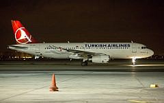 Illustrative photo of Turkish Airlines planes on a runway (Moshe Shai/Flash90)