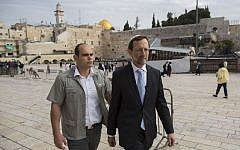 Hawkish MK Moshe Feiglin seen at the Western Wall on November 2, 2014, in the old city of Jerusalem.  (photo credit: Sindel/Flash90)