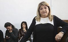 Shula Zaken at the Jerusalem District court on November 3, 2014. (Gili Yohanan/POOL)