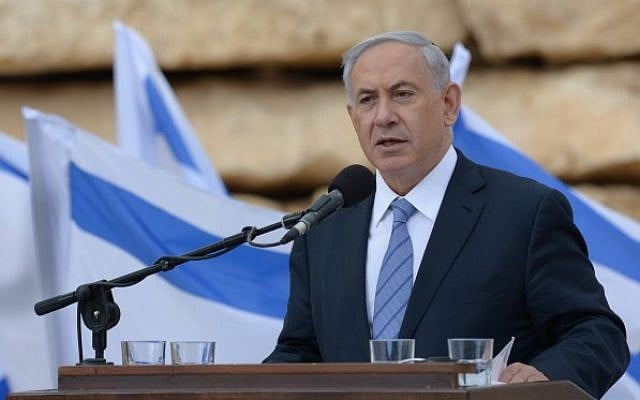 Prime Minister Benjamin Netanyahu speaks at a memorial ceremony for the first Prime Minister of Israel David Ben Gurion, in Sde Boker on November 27, 2014. (Photo credit: Amos Ben Gershom/GPO) Prime Minister Benjamin Netanyahu speaks at a memorial ceremony for the first Prime Minister of Israel David Ben Gurion, in Sde Boker on November 27, 2014. (Photo credit: Amos Ben Gershom/GPO)
