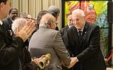 President Reuven Rivlin speaks at a ceremony marking the expulsion of Jews from Arab countries. November 30, 2014. (photo credit: Courtesy)
