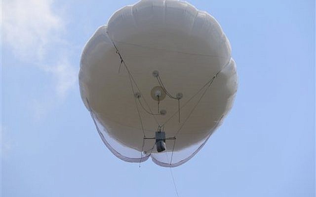 This undated photo provided by RT LTA Systems Ltd. shows a Skystar aerostat surveillance system. Israeli police started using the system recently in Jerusalem to track clashes between Palestinians and Israeli security forces. (Photo credit: AP Photo/RT LTA System Ltd.) This undated photo provided by RT LTA Systems Ltd. shows a Skystar aerostat surveillance system. Israeli police started using the system recently in Jerusalem to track clashes between Palestinians and Israeli security forces. (Photo credit: AP Photo/RT LTA System Ltd.)