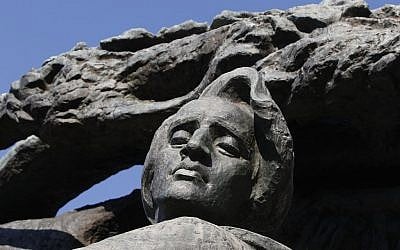 A monument dedicated to the 19th century composer Frederic Chopin in a park in Warsaw, Poland. November 5, 2014. (photo credit: AP Photo/Czarek Sokolowski)