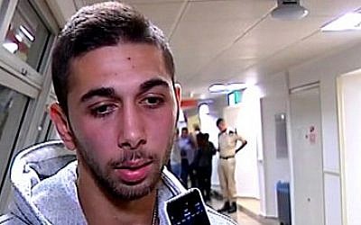 Sahar Shiloni, whose twin brother Almog was killed in a terrorist attack in Tel Aviv, November 10, 2014 (Channel 2 screenshot)