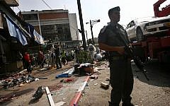 The scene of a bombing in south Tel Aviv on April 17, 2006, in which Daniel Wultz was killed along with 8 others. (Orel Cohen / Flash90)