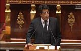 MP Meyer Habib speaks at the National Assembly in Paris, November 28, 2014. (screen capture)
