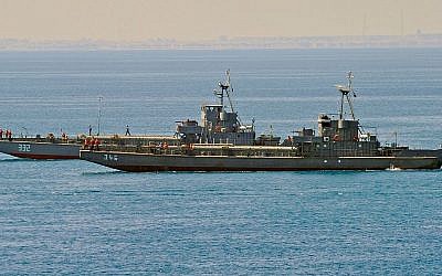 Illustrative photo of two Egyptian navy amphibious vehicles. (Photo credit: Kristopher Wilson, US Navy/Wikimedia)