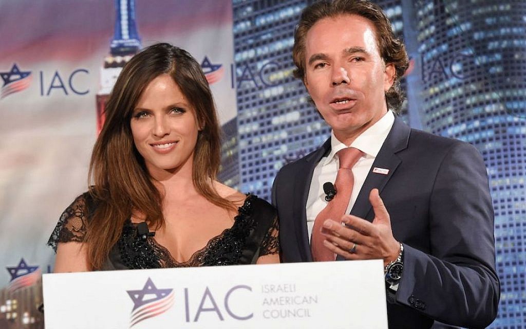 Israeli American Council founder and chairman Shawn Evenhaim and actress Noa Tishby at the council's first national meeting in Washington, Nov. 7, 2014. (Shahar Azran/JTA) Israeli American Council founder and chairman Shawn Evenhaim and actress Noa Tishby at the council's first national meeting in Washington, Nov. 7, 2014. (Shahar Azran/JTA)