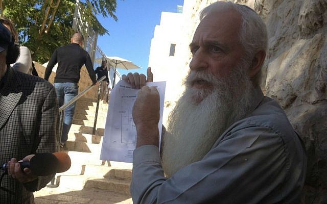 Temple Mount activist Yaakov  Heyman (photo credit: Mitch Ginsburg/ Times of Israel)