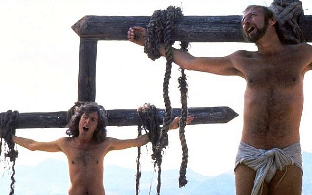 'Cheer up Brian... Worse things happen at sea, you know.' Eric Idle (left) and Graham Chapman in 'Life of Brian' (photo credit: Courtesy) 'Cheer up Brian... Worse things happen at sea, you know.' Eric Idle (left) and Graham Chapman in 'Life of Brian' (photo credit: Courtesy)