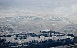 A bird's eye view of Hebrew University's Mount Scopus campus (Nati Shohat/ Flash 90)