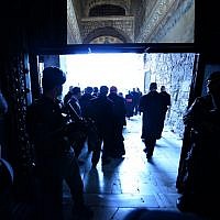 Soldiers secure the entrance of the Hagia Sophia Mosque (Santa Sofia) during Pope Francis visit on November 29, 2014 in Istanbul. (Photo credit: AFP PHOTO / FILIPPO MONTEFORTE) Soldiers secure the entrance of the Hagia Sophia Mosque (Santa Sofia) during Pope Francis visit on November 29, 2014 in Istanbul. (Photo credit: AFP PHOTO / FILIPPO MONTEFORTE)