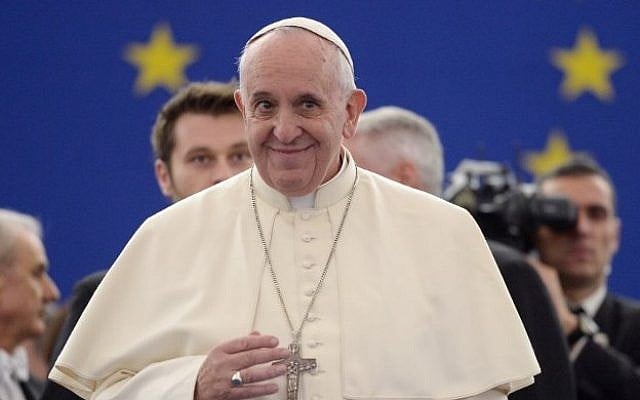 Pope Francis, November 25, 2014 (AFP/Patrick Hertzog/Pool) Pope Francis, November 25, 2014 (AFP/Patrick Hertzog/Pool)