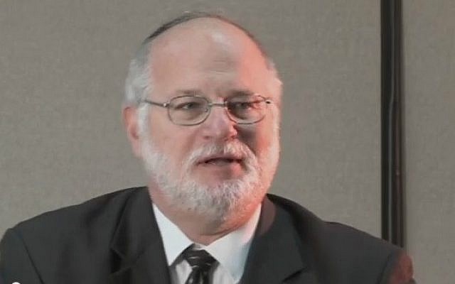 Rabbi Steven Pruzansky of Congregation Bnai Yeshurun in Teaneck, New Jersey (screenshot: YouTube)