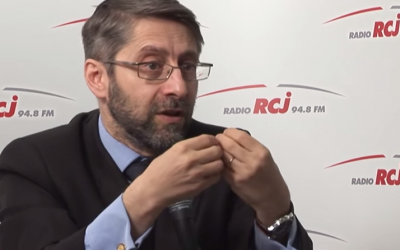 Chief Rabbi of France Haim Korsia, speaking with French media. (screen capture: YouTube)
