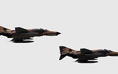 Illustrative photo: US-made F-4 Phantom fighter jets from the Iranian air force. (AFP Photo/Behrouz Mehri)