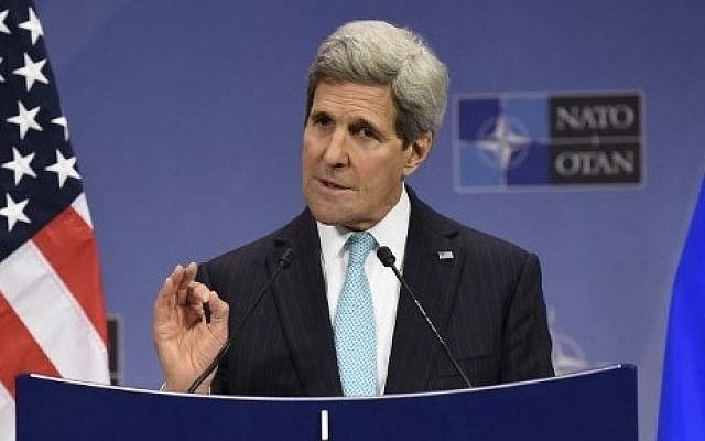 US Secretary of State John Kerry in Brussels, Belgium on December 2, 2014 (Photo credit: John Thys/AFP) US Secretary of State John Kerry in Brussels, Belgium on December 2, 2014 (Photo credit: John Thys/AFP)