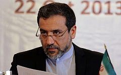 Deputy Foreign Minister Abbas Araqchi speaking in Tehran, Iran, on October 22, 2013. (AFP/Atta Kenare)