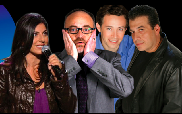 The four comedians here in Israel on the current Comedy for Koby tour (Courtesy Comedy for Koby) The four comedians here in Israel on the current Comedy for Koby tour (Courtesy Comedy for Koby)