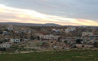 The Palestinian village of Dirat in the South Hebron hills, December 22, 2014 (photo credit: Elhanan Miller/Times of Israel)