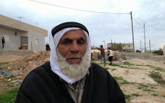 Muhammad Al-Adara of Dirat in the South Hebron hills, December 22, 2014 (photo credit: Elhanan Miller/Times of Israel)