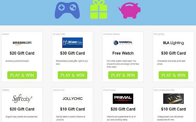 CouponRoller screenshot (Photo credit: Courtesy)