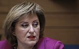 Deputy Interior Minister Faina Kirshenbaum at a Knesset Finance Committee meeting, May 19, 2014 (Hadas Parush/Flash 90)