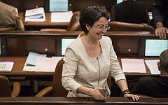 MK Hanin Zoabi appeals a Knesset Ethics Committee decision to ban her from all parliamentary discussions for six months, October 29, 2014 (photo credit: Hadas Parush/Flash90)