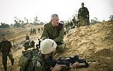 Benny Gantz visiting a training drill on November 13, 2014. (photo credit: Gadi Yampel/IDF Spokerperson/Flash90)