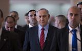 Prime Minister Benjamin Netanyahu leads a Likud faction meeting at the Knesset on December 3, 2014. (photo credit: Yonatan Sindel/Flash90)