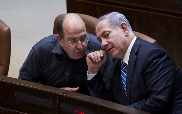 Will there be a new defense minister? Defense Minister Moshe Ya'alon (L) speaks to Prime Minister Benjamin Netanyahu (R) on December 8, 2014 (photo credit: Yonatan Sindel/Flash90) Will there be a new defense minister? Defense Minister Moshe Ya'alon (L) speaks to Prime Minister Benjamin Netanyahu (R) on December 8, 2014 (photo credit: Yonatan Sindel/Flash90)