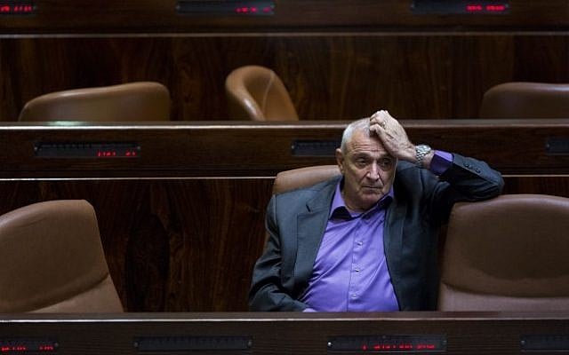 Public Security Minister Yitzhak Aharonovitch seen the Israeli parliament, Jerusalem, on December 8, 2014. (photo credit: Yonatan Sindel/Flash90) Public Security Minister Yitzhak Aharonovitch seen the Israeli parliament, Jerusalem, on December 8, 2014. (photo credit: Yonatan Sindel/Flash90)