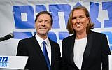 Isaac Herzog and Tzipi Livni (photo credit: Flash90)
