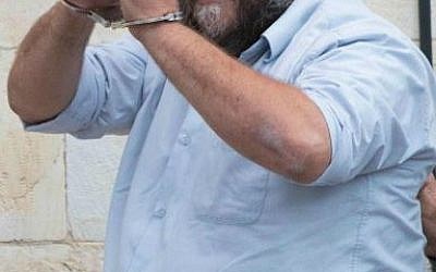 Lehava head Bentzi Gopstein at the Jerusalem Magistrate's Court in Jerusalem on December 18, 2014. (Yonatan Sindel/Flash90)