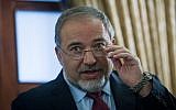 Foreign Minister Avigdor Liberman in Jerusalem on December 22, 2014. (photo credit: Miriam Alster/FLASH90)