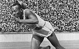 Jesse Owens starts the 200 meters sprint at the 1936 Berlin Olympics photo credit: Wikipedia)