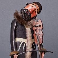 A Jewish figurine playing the fiddle, ~1920s, maker unknown (photo credit: Grzegorz Mart)