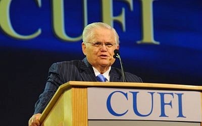 Pastor John Hagee at 2014 CUFI Summit (courtesy)