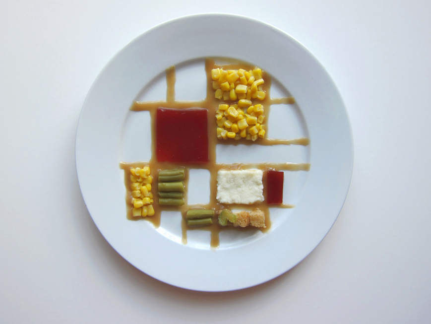 Hannah Rothstein's Piet Mondrian version of the Thanksgiving Special (Courtesy Hannah Rothstein)