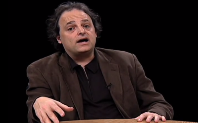Ari Roth, the former director of Theater J, a theater run by a Washington DC Jewish community center,  in an interview in 2014. (screen capture: YouTube)