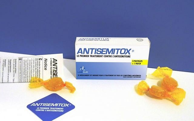 Antisémitox: first aid for anti-Semitism. (courtesy) Antisémitox: first aid for anti-Semitism. (courtesy)