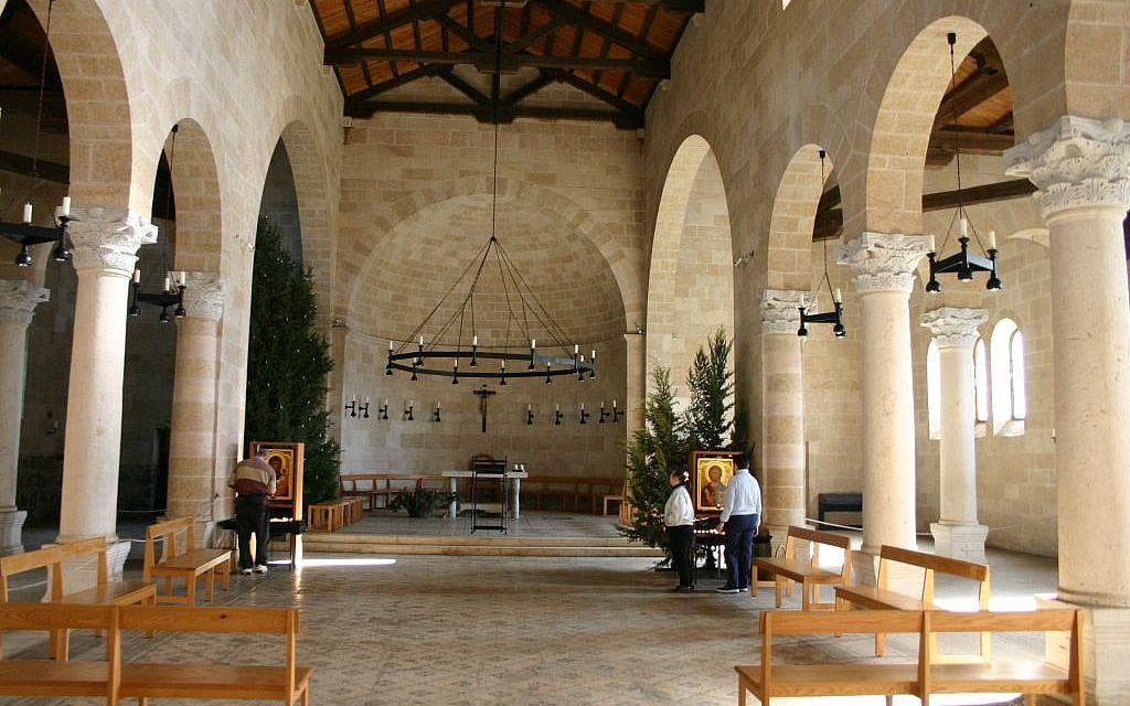 Inside the church at Tabha (photo credit: Shmuel Bar-Am)