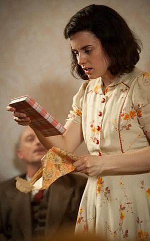 Production shot of the Dutch play 'Anne,' created with the Anne Frank Fonds in Basel and recently extended to run through spring 2015 (photo credit: Kurt van der Elst) 