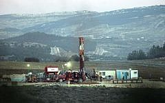 Illustrative photo of exploratory oil drilling near the village of Aderet near Beit Shemesh on Jan 6, 2010. (Photo credit: Yossi Zamir/Flash 90)