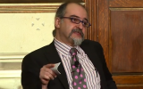 Gaith al-Omari, fellow at the Washington Institute for Near East Policy and former director of the American Task Force on Palestine, speaking at Georgetown University in Washington, DC in 2013. (screen shot: YouTube)